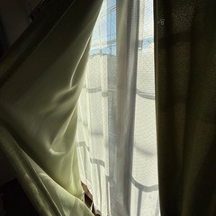 緑色カーテン&レースカーテン　大量の画像