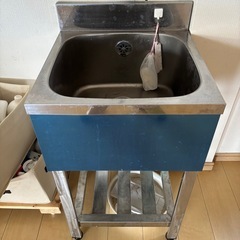 小さいシンク。ステンレス
の画像