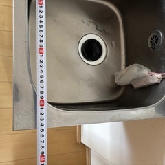 小さいシンク。ステンレス
の画像