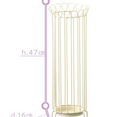 傘立て おしゃれ スチール スリム 玄関収納 人気 便利 アンティーク アンブレラスタンド 傘たて コンパクト フェミニン ホワイト 北欧 インテリア雑貨 ワンルーム アンティーク ヴィンテージ ナチュラル インテリア 一人暮らしの画像
