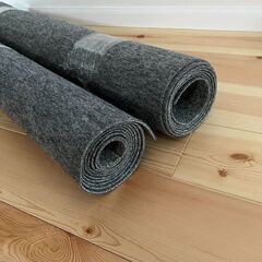 パンチカーペット 約90 x 260cm 2枚 グレーの画像