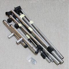 【無料】衣類収納 ハンガーラック 伸縮式 メタルパイプハンガー キャスター付きの画像