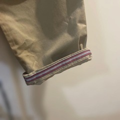 ベージュ チノパン メンズ M相当 ウエスト82 くるぶし丈の画像