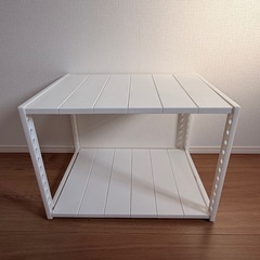 シンク下収納 伸縮ラック(イータ 奥行40cm ホワイト)  の画像