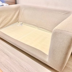 無印良品 ソファ 2シーター ウレタンポケットコイル ベージュの画像