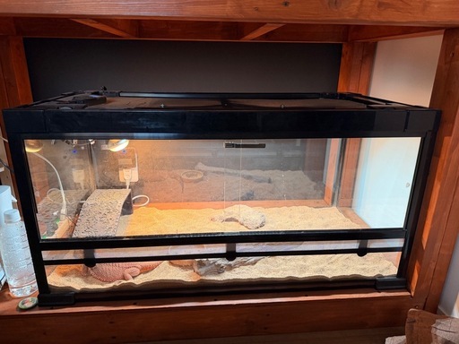 爬虫類ケージ　90cm×45cm×45cm バスキングライト、UVライトなど　　　 