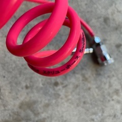 赤いコイルエアホース 3m クイックコネクトの画像