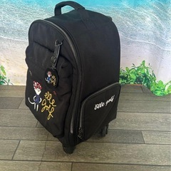 elle golf キャラクター刺繍 バッグ 黒の画像