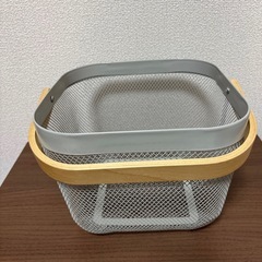 IKEA イケア　グレー　ワイヤーバスケットの画像