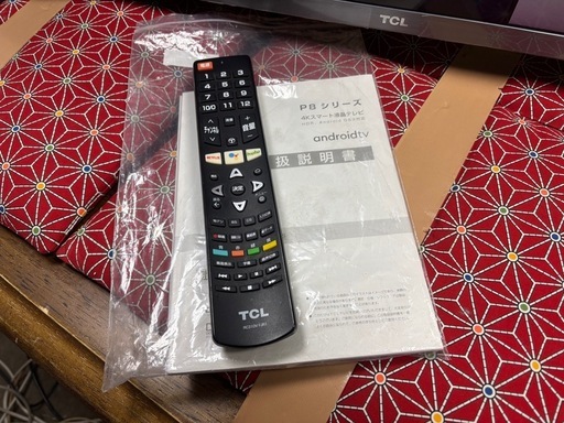TCL 43V型 Android TV 4K液晶テレビ 43P8B美品