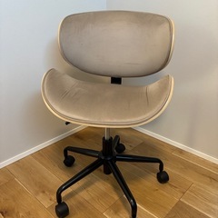 ヤマソロ　デスクチェア　グレージュ/ナチュラルの画像