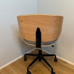 ヤマソロ　デスクチェア　グレージュ/ナチュラルの画像