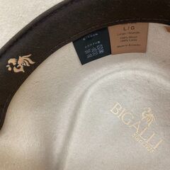 BIGALLI ウールフェルトハット ハット フェルトハット ウールハット 撥水 エクアドル製 Lサイズ 中折れハット (E3876ktsYM)の画像