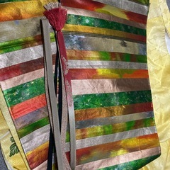 正絹袋帯　　レインボーカラーいかがでしようか？の画像