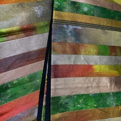 正絹袋帯　　レインボーカラーいかがでしようか？の画像