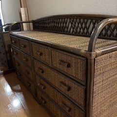 籐の棚　収納ボックス
の画像