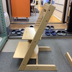 【リサイクルサービス八光】幅46㎝　①STOKKE ストッケ トリップトラップ ベビーチェア　ナチュラルの画像