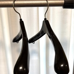 ハンガーmax15本　黒色　肩丸みアリ　金属フック回転可動式の画像