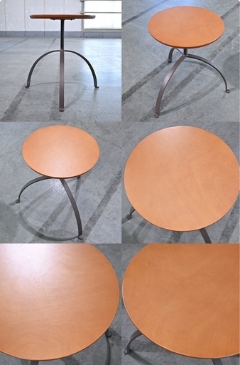 日本フクラ サイドテーブル カバザクラ無垢材 FUKLA バーチ アイアン 希少☆日本フクラ サイドテーブル カバザクラ無垢材 FUKLA バーチ