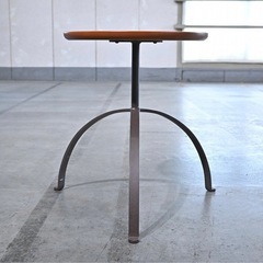 希少★日本フクラ サイドテーブル カバザクラ無垢材 FUKLA バーチ アイアン★の画像