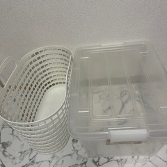 洗濯カゴ・キャスター付き入れ物の画像