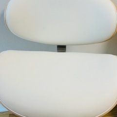 カウンターチェア　ホワイト 2個セットの画像