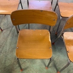 キッズチェア 幼稚園の椅子6脚セット ナチュラルウッドの画像