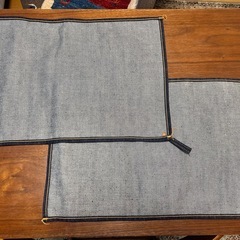 デニムランチョンマット　2枚組の画像