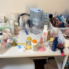 ラック付きデスク　ホワイト　の画像