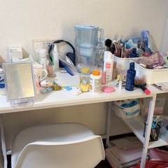 ラック付きデスク　ホワイト　の画像