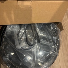 ホットプレート　大サイズ　ガラス蓋付き　丸型　箱ありの画像