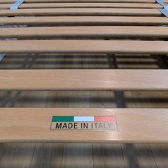 【美品】イタリアDORSAL社製 ウッドスプリング ダブルベッド（FSC認証ブナ材）の画像