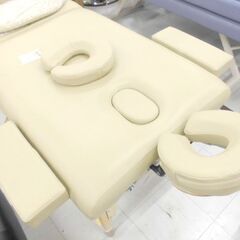 SMART COLLECTION 折りたたみ エステベッド ベージュ系 高さ調節可能 持ち運び ポータブル スマートコレクション 折り畳み 施術ベッド 付属品付き 苫小牧西店の画像