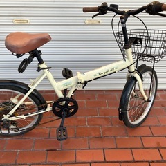 折りたたみ自転車 白 FB-206Rの画像