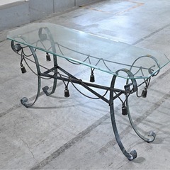 ★アール・ヌーボー様式 フランスビンテージ コンソールテーブル ガラス 飾り台★の画像