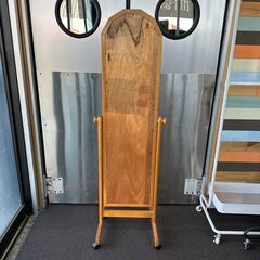 店頭引き渡し 中古 鏡 ミラー 姿鏡 家具 木製の画像
