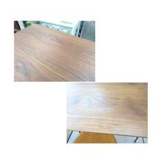 アンセム カウンターテーブル スツール 2点セット ウォールナット テーブル バーカウンター 棚付き アイアンフレーム 西岡店 の画像