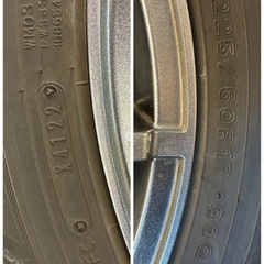【取引中】スタッドレスタイヤ　ホイール付き　DUNLOP WINTER MAXX 03 225/60R17  99Q 2022年製　4本セットの画像
