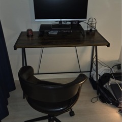 デスク＆チェアセット コンパクト 在宅ワーク 学習机【引き取り優先】の画像