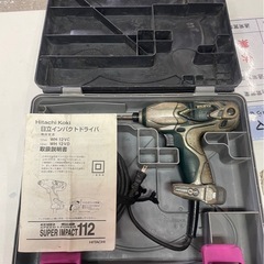 HITACHI　日立　HiKOKI　ハイコーキ　12㎜　インパクトドライバ　WH12VD　電動ドライバ　無段変速　電動工具　現場　作業　ライト付フック搭載　稼働確認済　中古　①の画像