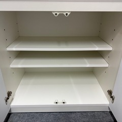 実売7万 食器棚 ダイニングボード　幅70 奥45 高さ201cm(アルミナ2 70DB WH)の画像