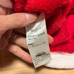 110★赤いサンタコスチュームと帽子セット★サンタコスの画像