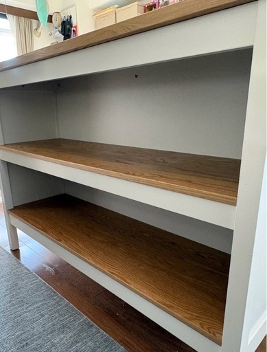 IKEA TORNVIKEN トルンヴィーケン アイランドキッチン, オフホワイト/オーク, 126x77 cm