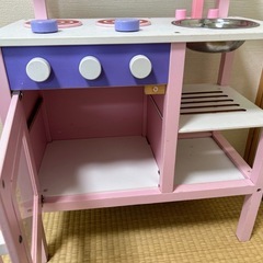 処分❗️おままごと　キッチン　木製　の画像