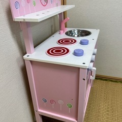 処分❗️おままごと　キッチン　木製　の画像