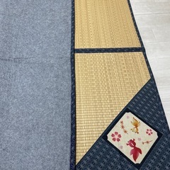 可愛い　金魚柄のゴザ敷物の画像