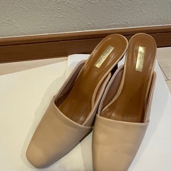 韓国　パンプス　ヒール　チャンキー　サンダル　24.5の画像