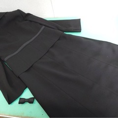 ● INED ブラックフォーマル セレモニースーツ ジャケット ワンピース リボン セットアップ 礼服 喪服 卒業式 卒園式 11号 定価39,900円 美品 ③の画像
