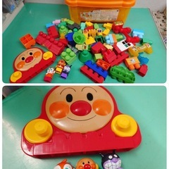  ●アンパンマン ブロックラボ/おしゃべりアンパンマン ブロックバケツ/アンパンマン メガブロック ブロック 大量 まとめ 知育 現状品③の画像