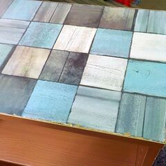 すき間収納ラック 取っ手・キャスター付き 幅75㎝ 高さ65.5㎝ 木製 ナチュラル 収納棚 マルチワゴン 西岡店の画像